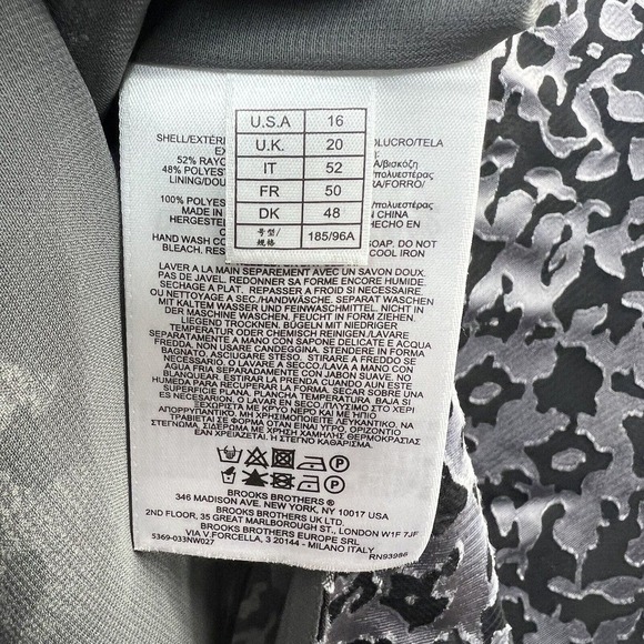 Brooks Brothers Gray Black Sleeveless Burnout Shift Dress 16 Mock Neck - Picture 15 of 16